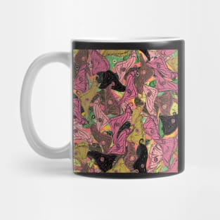 Butterfly Wings - Pink and Green Mug